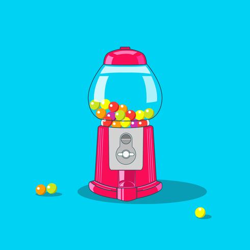 Red Gumball Vending Machine vector