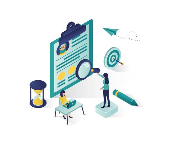 searching for candidate isometric illustration vector