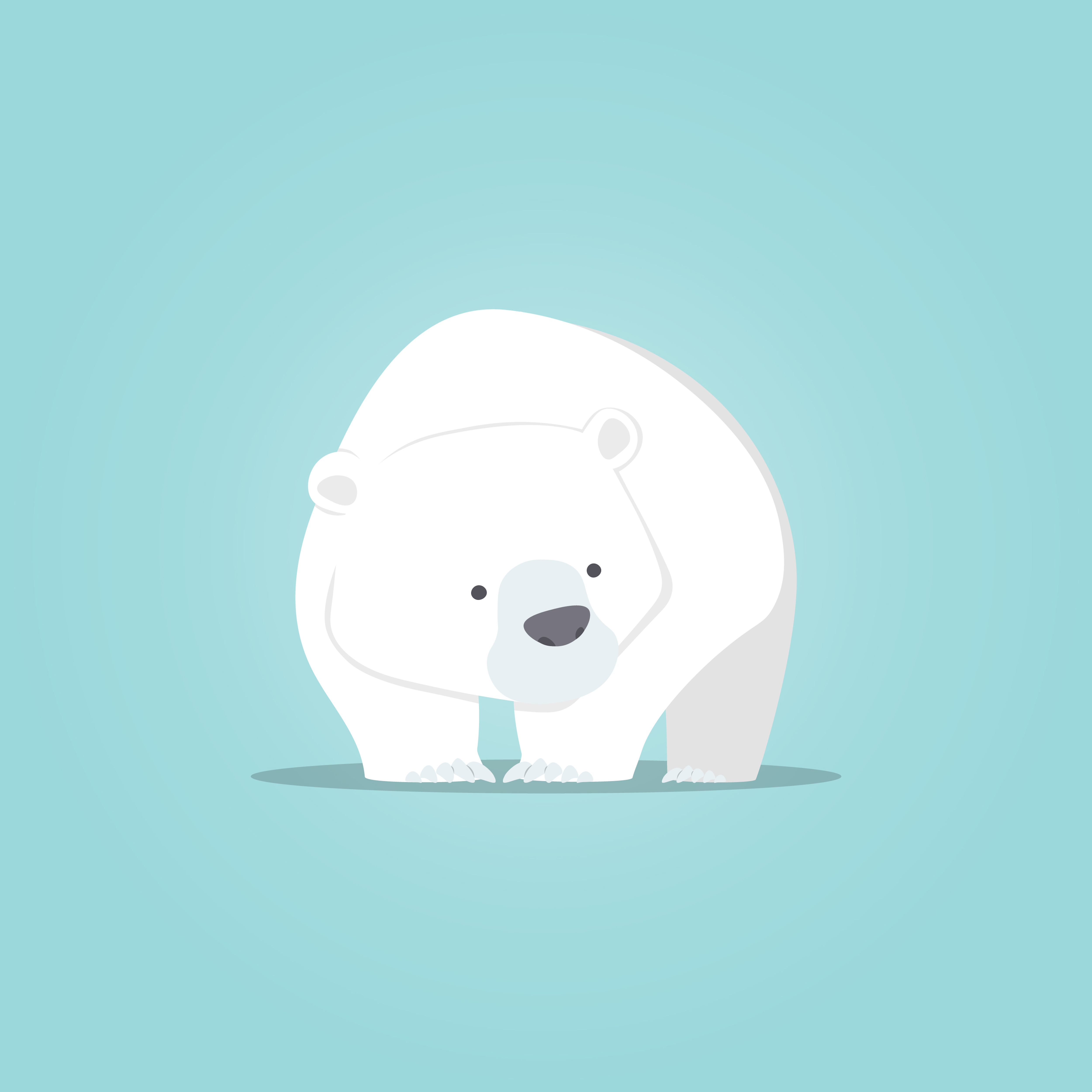 Polar bear cute cartoon, Polar bear cute character design 661856 Vector