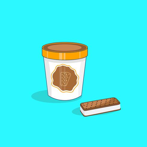 Ice-cream Sandwich Dessert vector