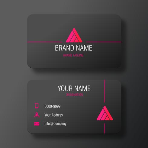 Black Elegant Business Card with Vibrant Logo vector