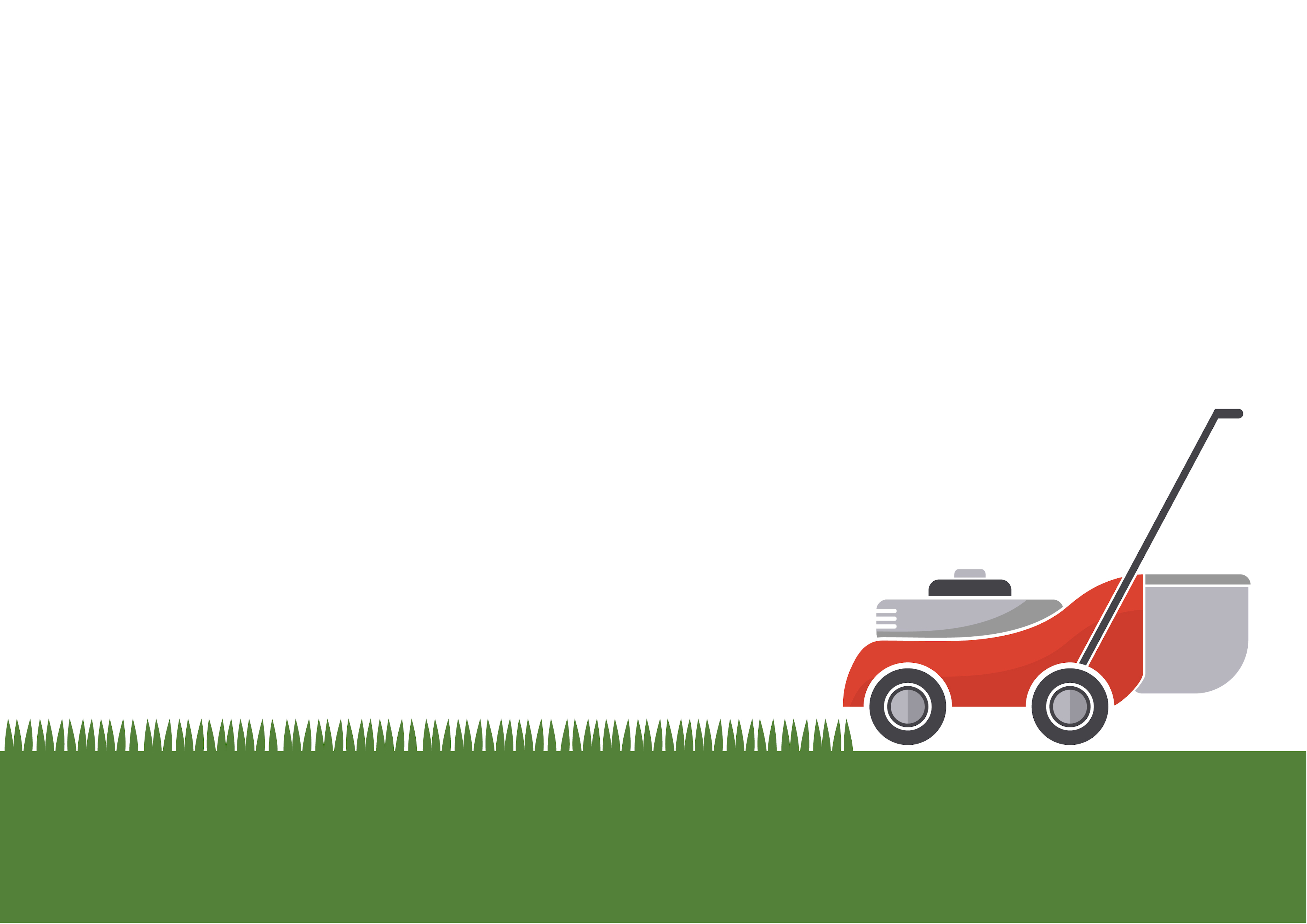 Lawn mower cutting grass with isolated background 662003 