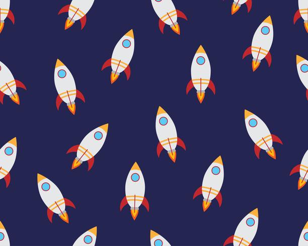 Flying Rockets Pattern  vector