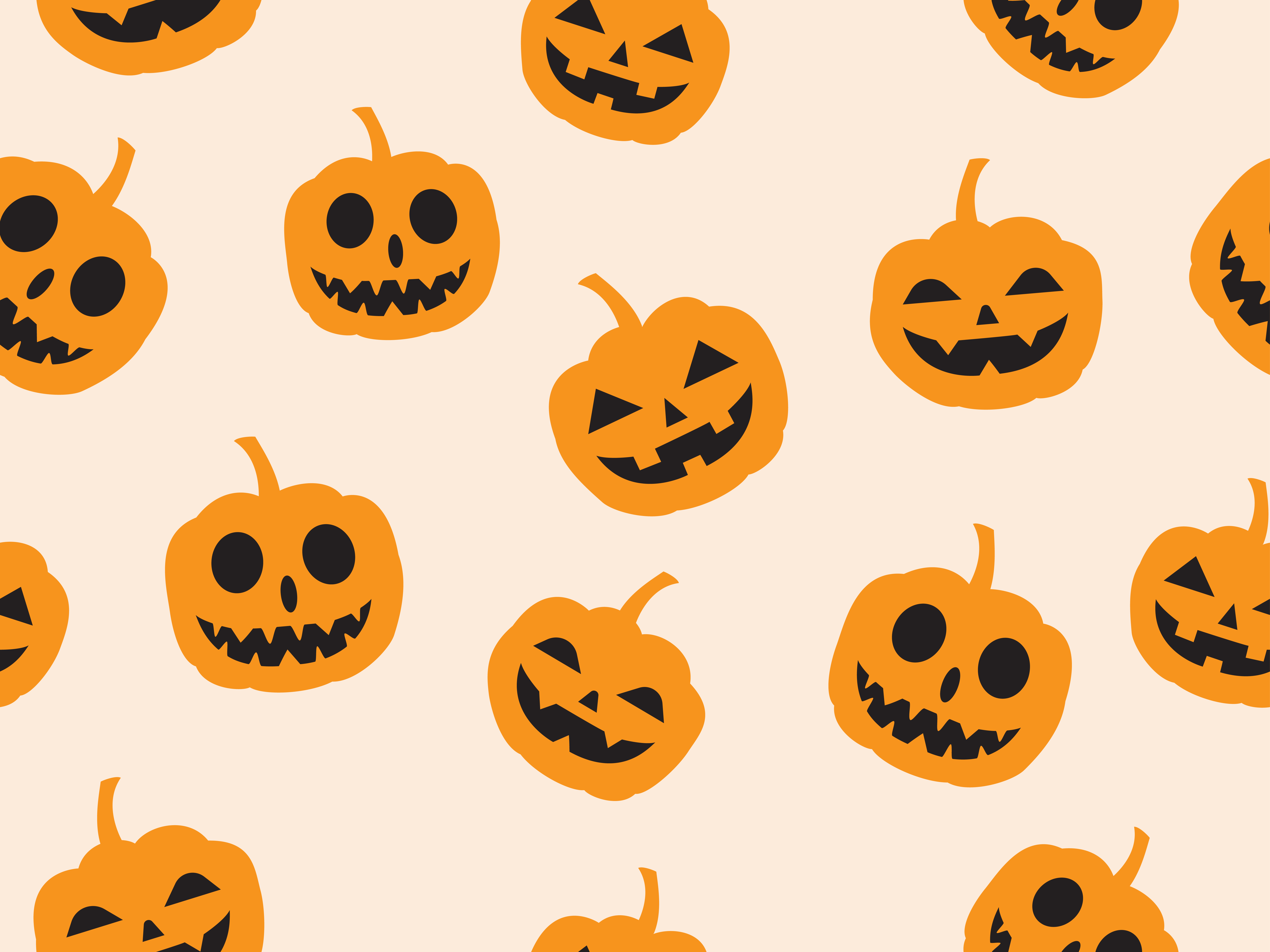 Pumpkin Pattern 662032 Vector Art At Vecteezy