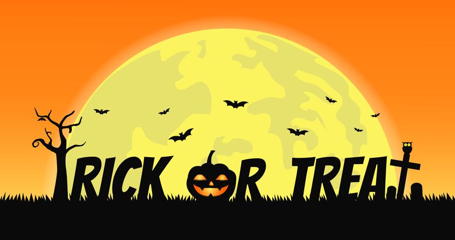 Trick or Treat  Banner vector