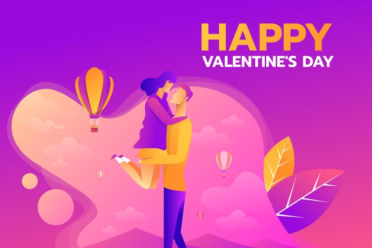 Feliz día de San Valentín vector