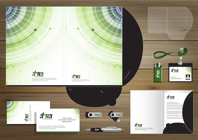 Corporate Design Folder and Items vector