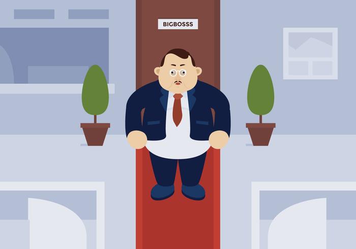 Big boss man standing in office vector
