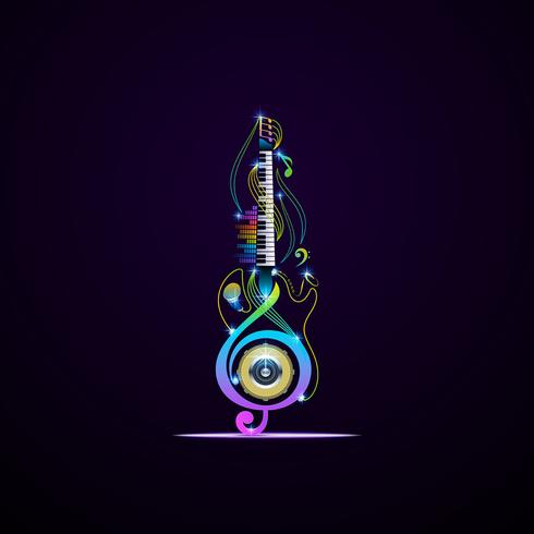 Musical instruments design vector