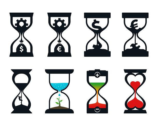 Diseño de conceptos de reloj de arena vector