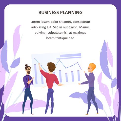 Business Planning Analysis Tablet Banner vector