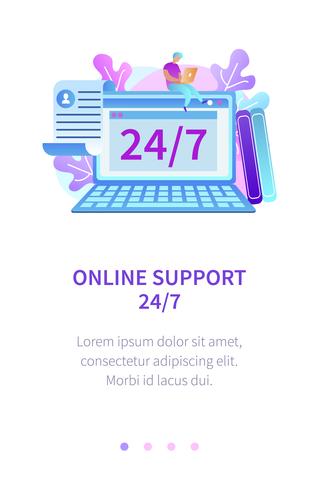 Online Support 24 to 7 vector