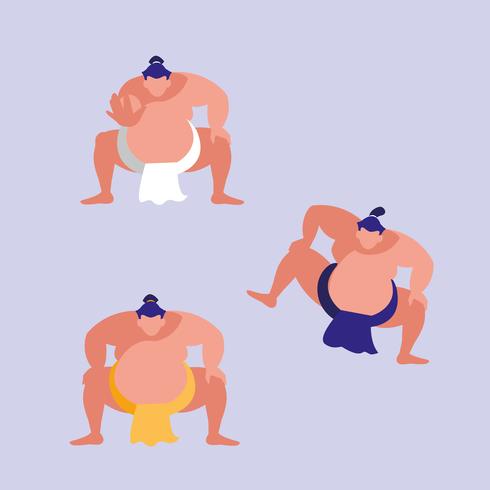 personaje de avatar de sumo vector