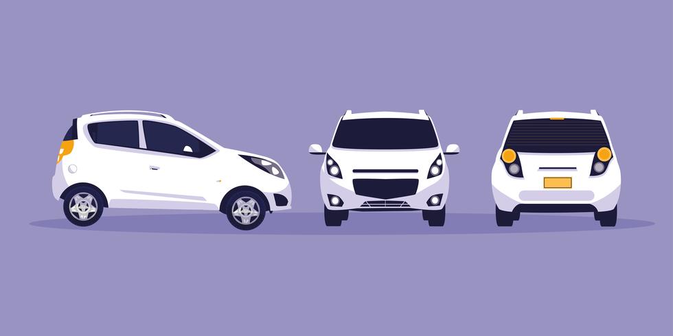 white car workshop vector