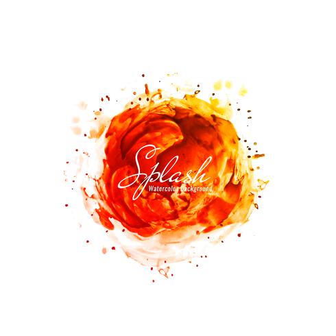 Abstract red watercolor splash design  vector