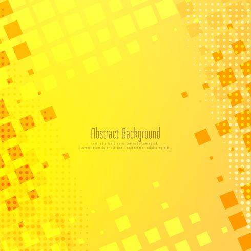 Bright yellow mosaic design vector