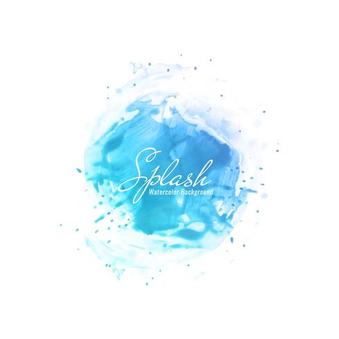 Fondo de diseño abstracto azul acuarela splash vector