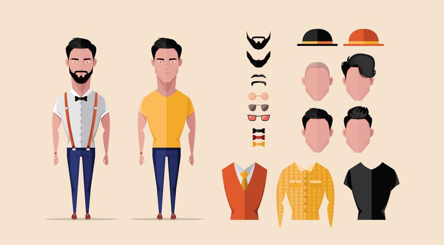 Interchangeable Characters  vector