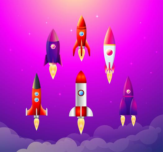 Rocket Ships vector