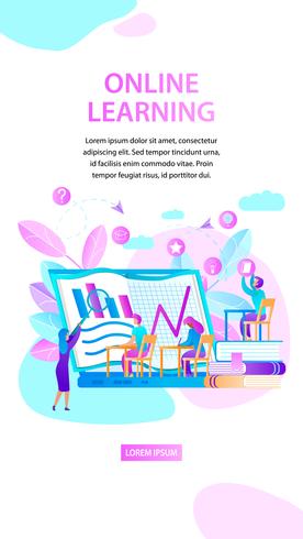 Online Learning Vertical Banner vector