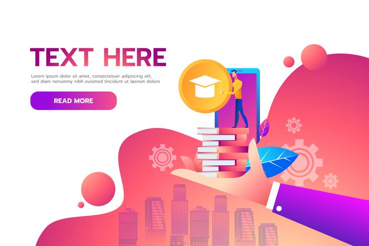 Online Education Web Page vector