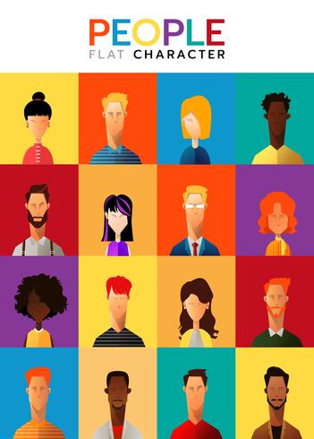 Set of business people characters  vector