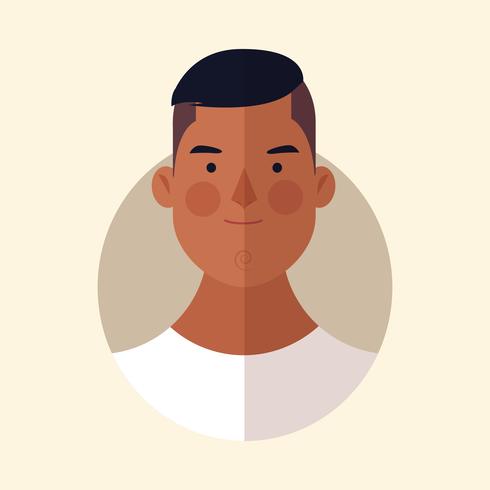 man face cartoon vector