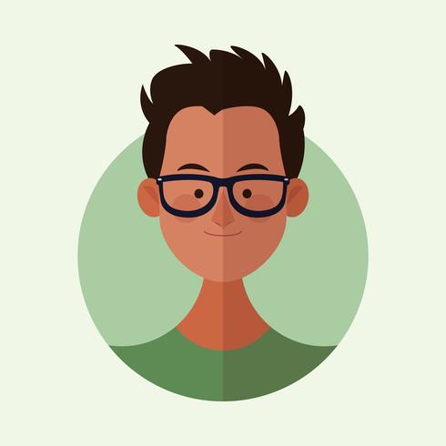 man face cartoon vector