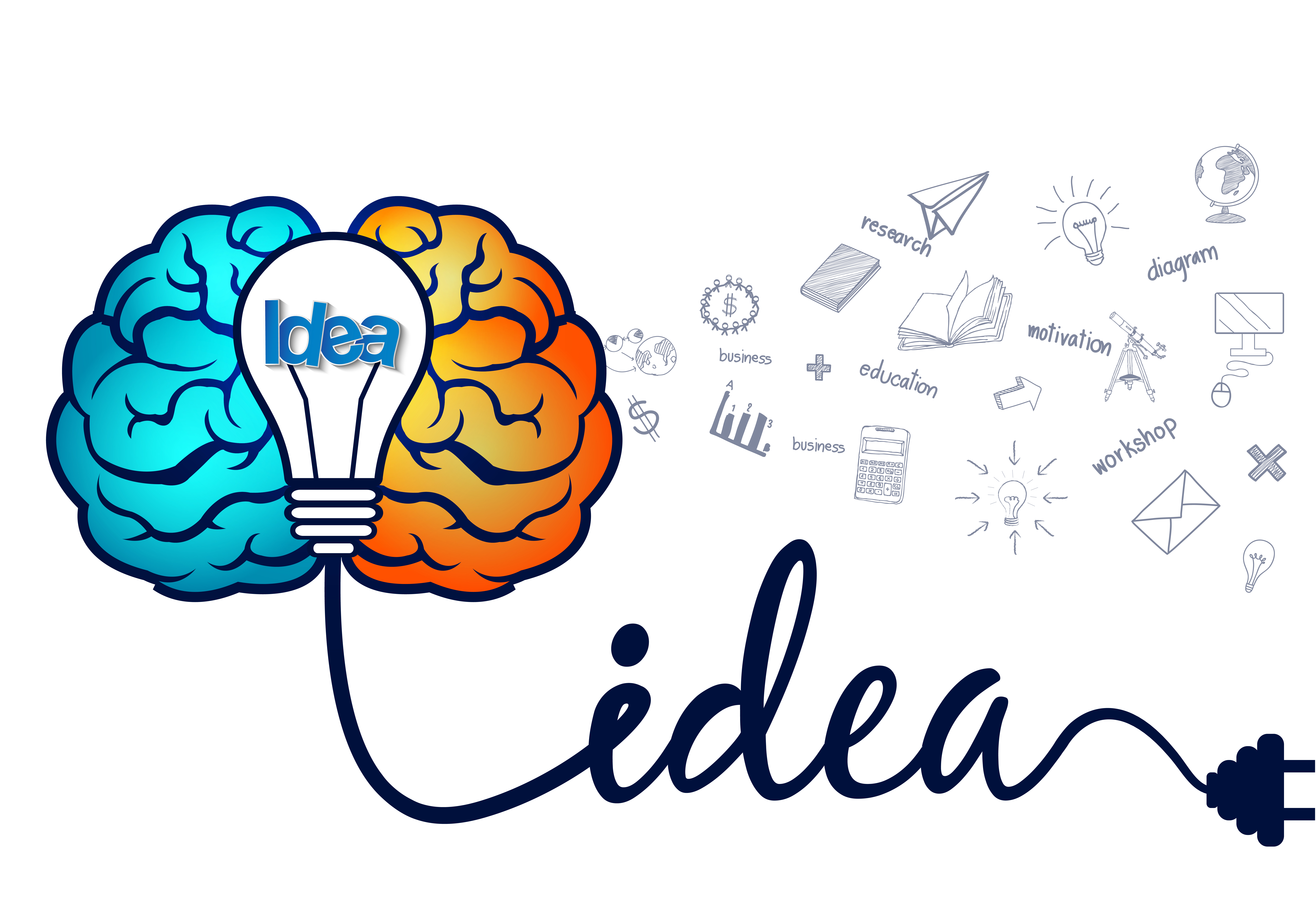Featured image of post Brain With Lightbulb Clipart Illustration of a brain with lightbulb plugged into it