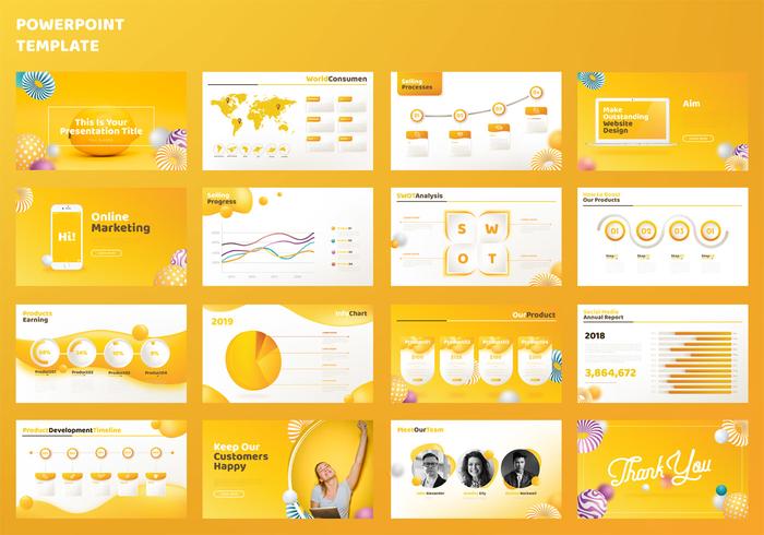 Power Point Template Set vector
