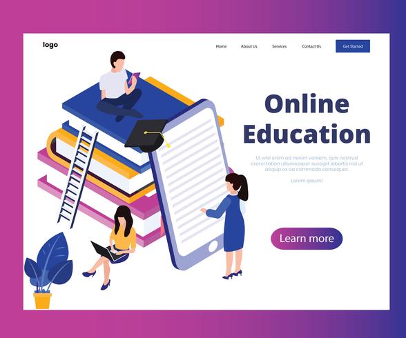 Online Mobile Education Learning Platforms vector