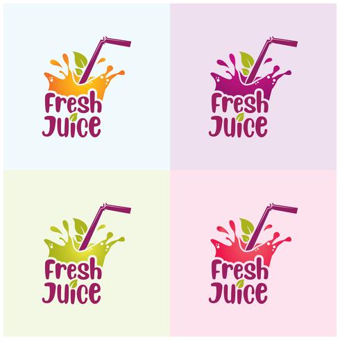 diseño de jugo fresco de bienvenida vector