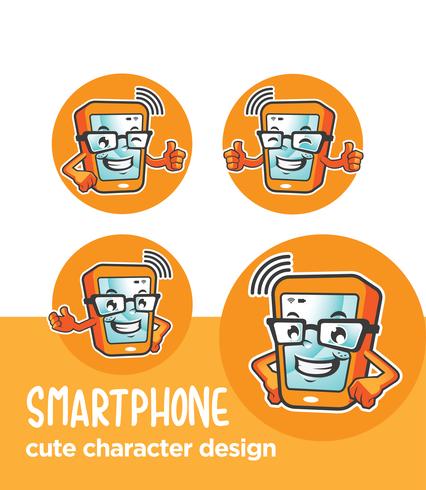 phone mascot design  vector