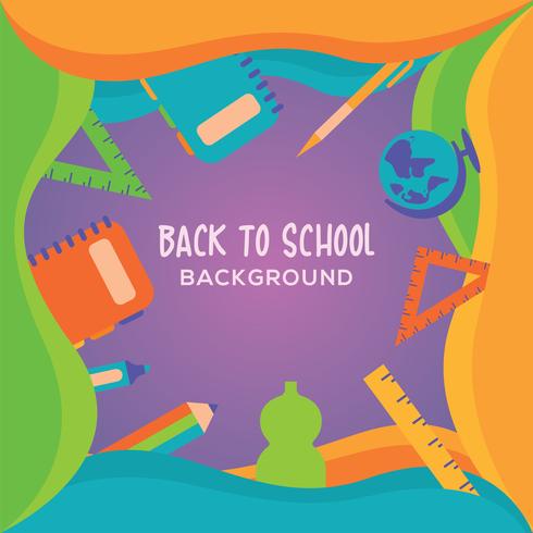 Back to school background design vector