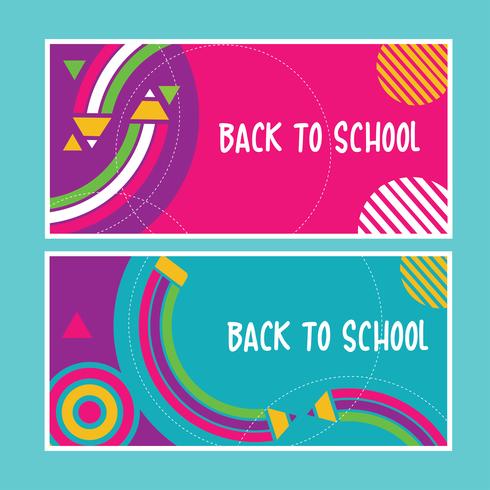 back to school banners  vector