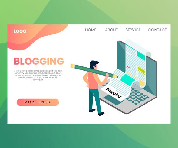 Blogging Web Page vector