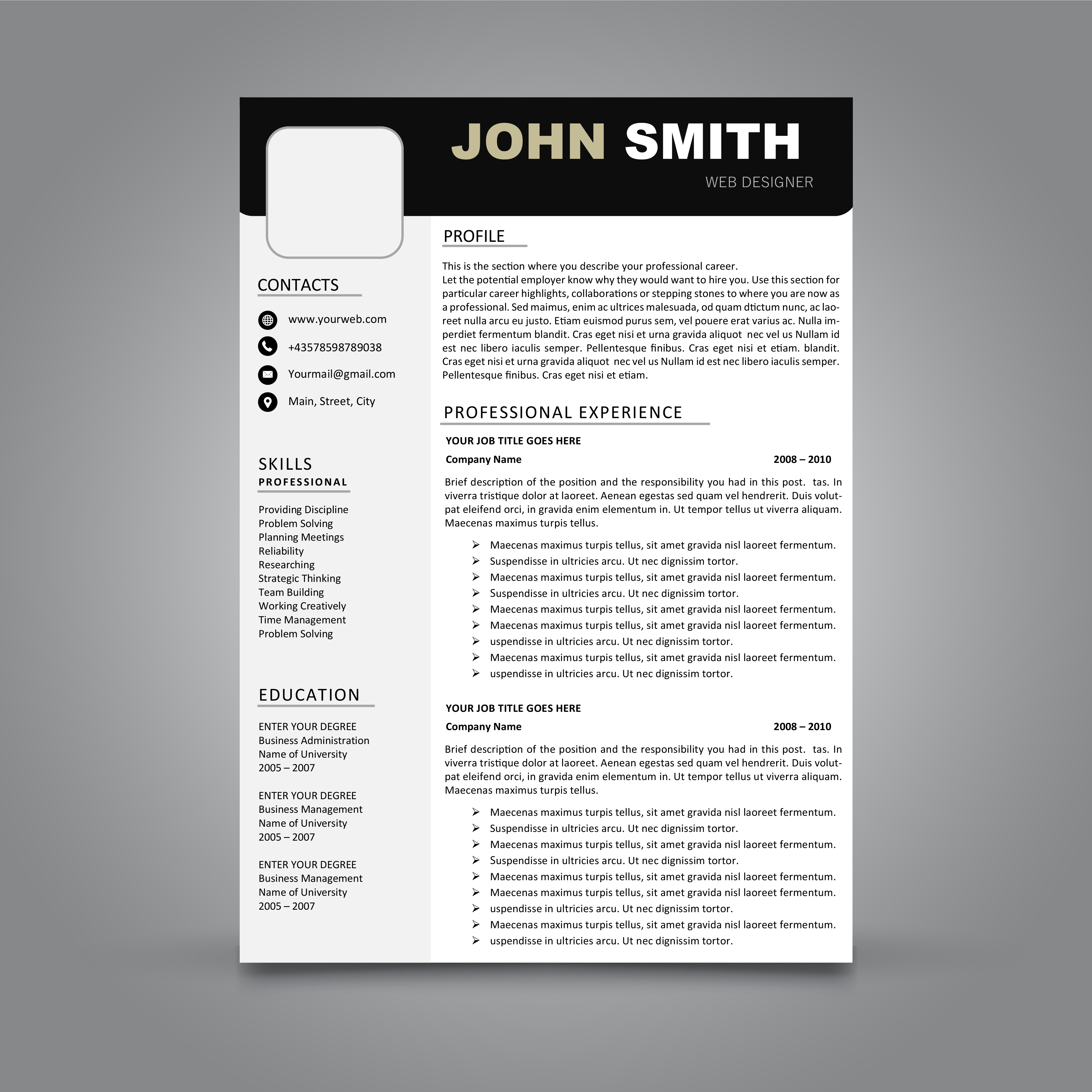 free modern resume templates free modern resume templates