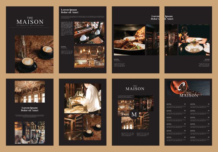 Culinary Brochure Magazine Template Vector