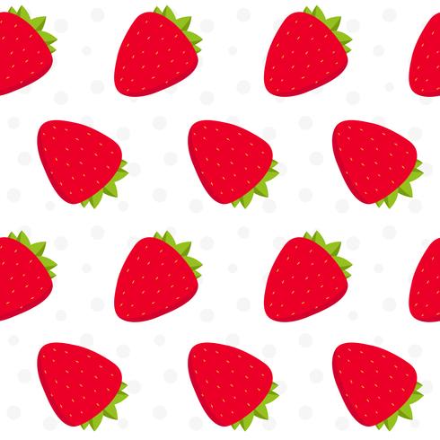 Strawberry fruit pattern vector