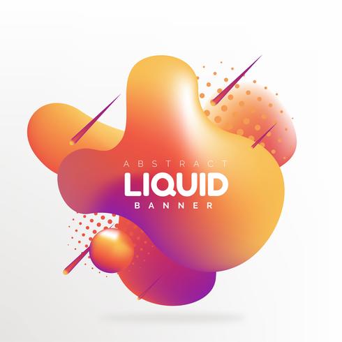 Abstract Liquid Banner Design vector