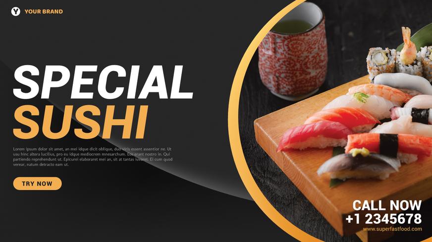 Página web de sushi vector