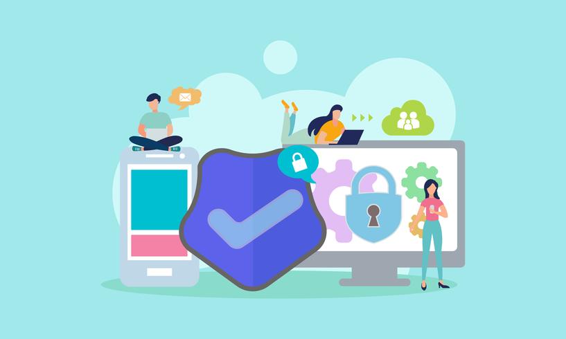 data protection system  vector