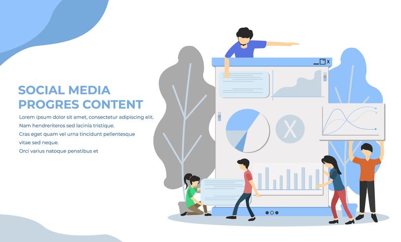 Social Media Marketing Landing Page vector