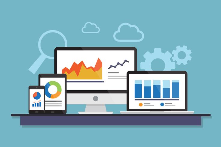 Data business analysis vector