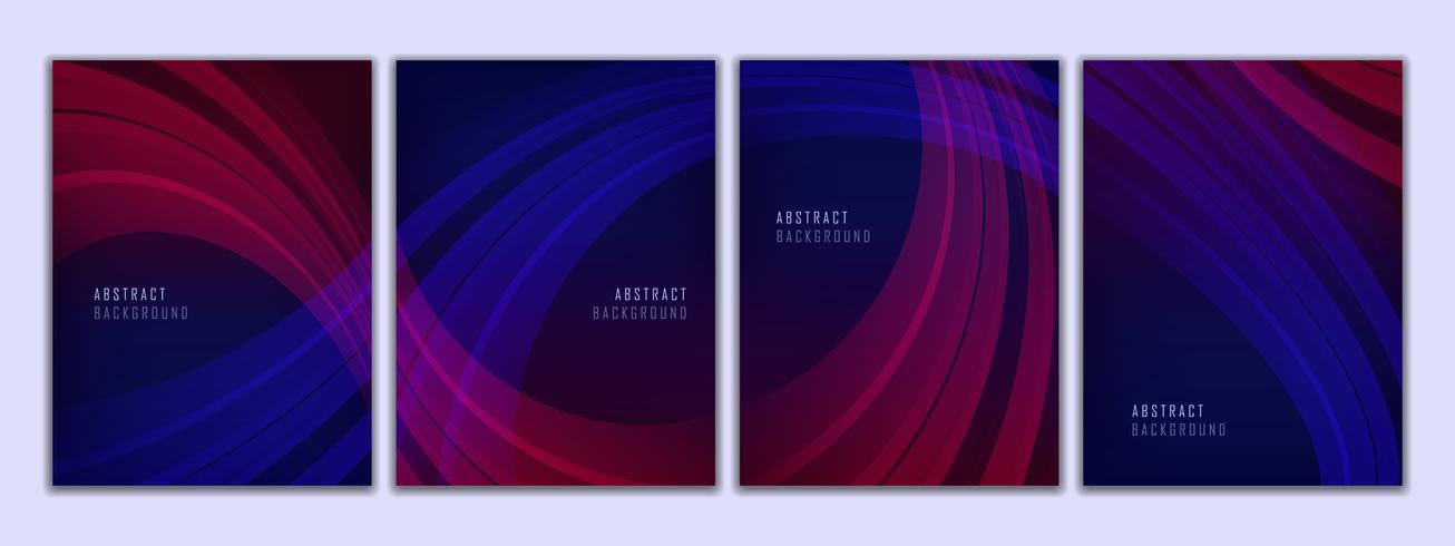 Abstract Curve background set vector