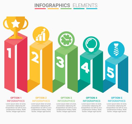 INFOGRAPHICS Business Staircase design  vector