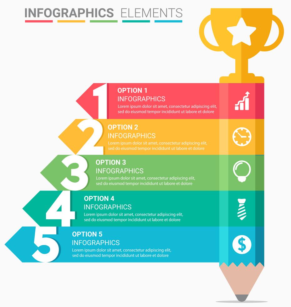 INFOGRAPHICS Pencil 663025 Vector Art at Vecteezy