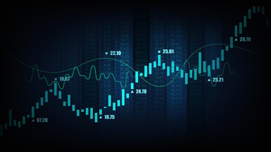 Gráfico de negociación del mercado de valores vector