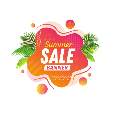 Summer sale abstract liquid banner  vector