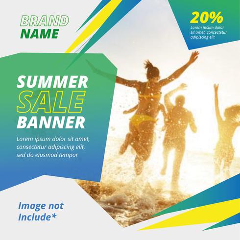 Diseño de banner de venta de verano vector